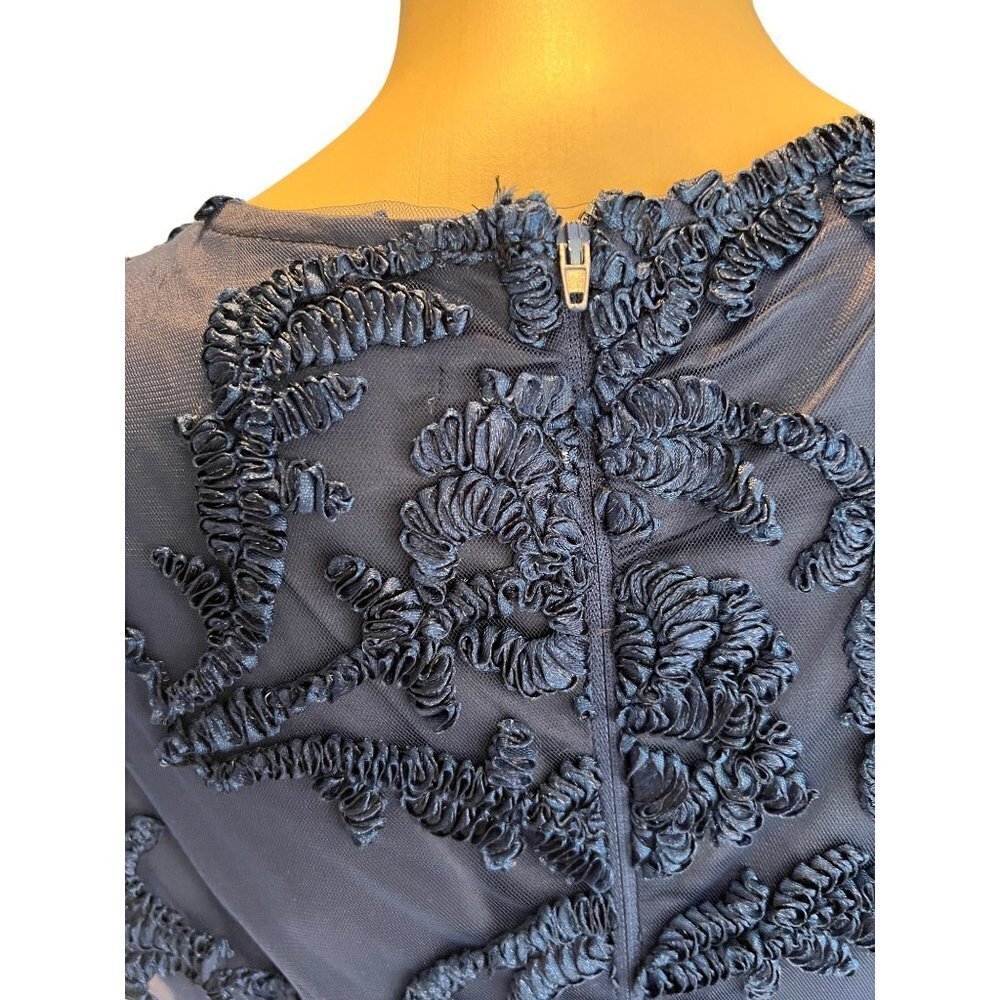 AMMO Sleeveless High Low Formal Dress Size Medium Navy - Picture 5 of 6